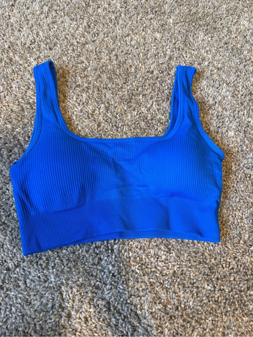 OQQ size small Blue Ribbed Bra - Women